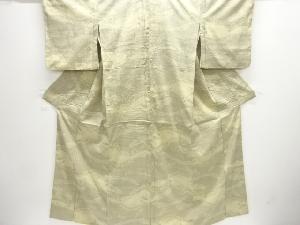 重要無形文化財本場結城紬100亀甲遠山に樹木模様織出し着物